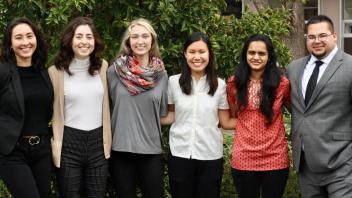 AEP at UCD officers Amanda, Emily, Bryn, Tiffany, Priya and Michael