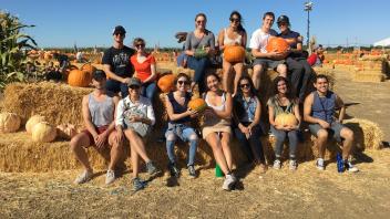 Environmental Policy & Management students at the pumpkin patch.