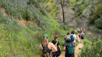 EPM students on a hike at Lake Berryessa