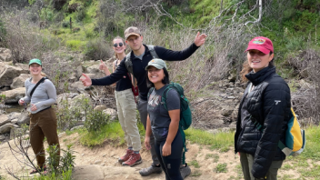 EPM students on a hike at Lake Berryessa