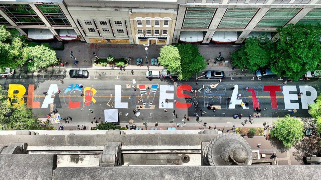 Black Lives Matter mural in Charlotte, NC
