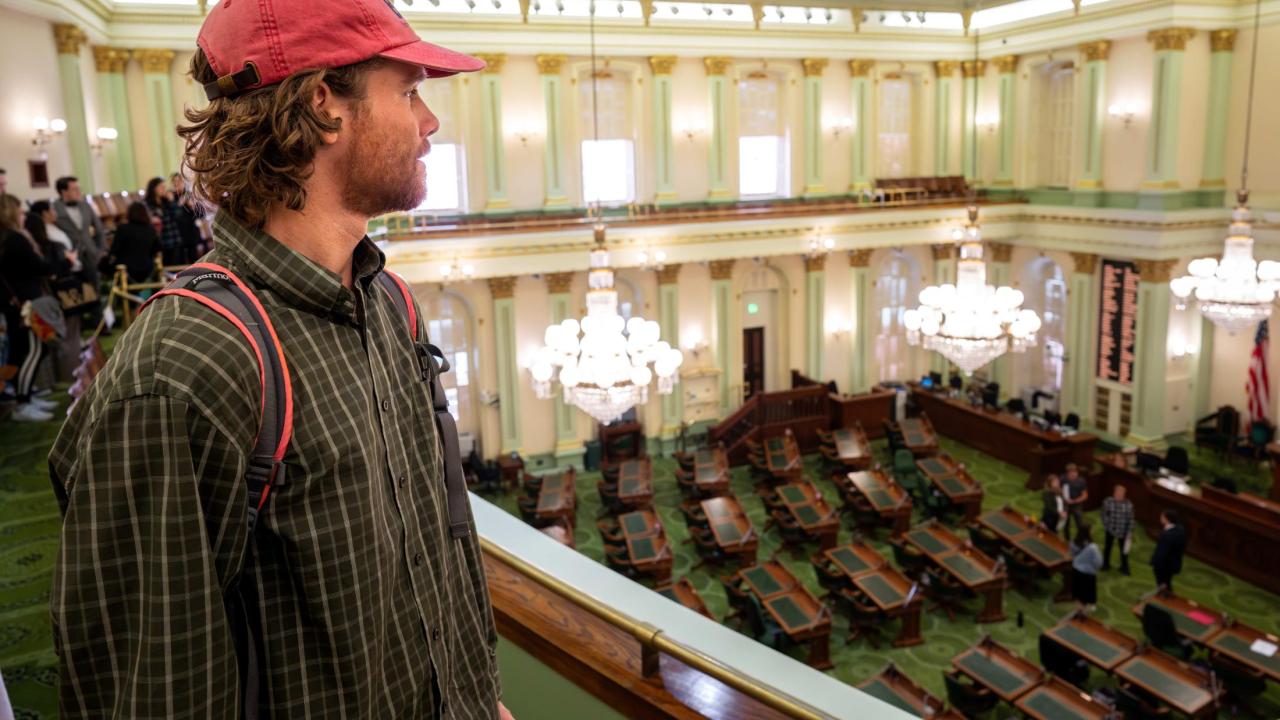 Future EPM student Sam Stromberg featured at the CA State Capitol