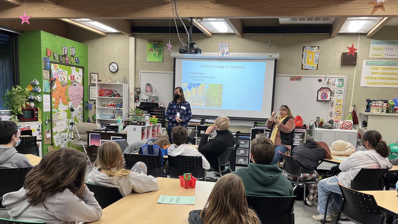 Asia Jones presenting to students