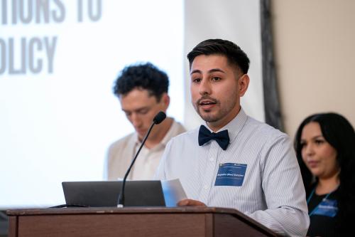 Alejandro "Alex" Sanchez presenting at the Environmental Policy Symposium