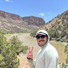 Daniel Rothberg in front of a river 