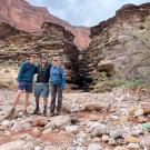 Mason, Jeff and Alma featured in front of Blacktail Canyon